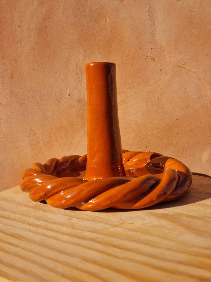 Bougeoir fait main. pour la vente par Cerámica Roca Caus