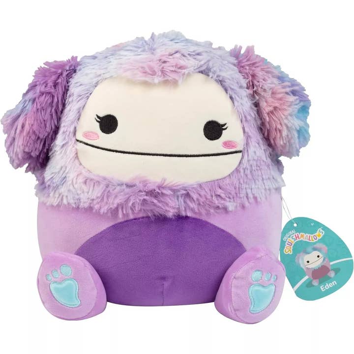 Authentic Street Signs - Wholesale Stuffed/Plush Toy - Kids & Baby - Squishmallow Plush Toy 8" Eden the Purple Bigfoot