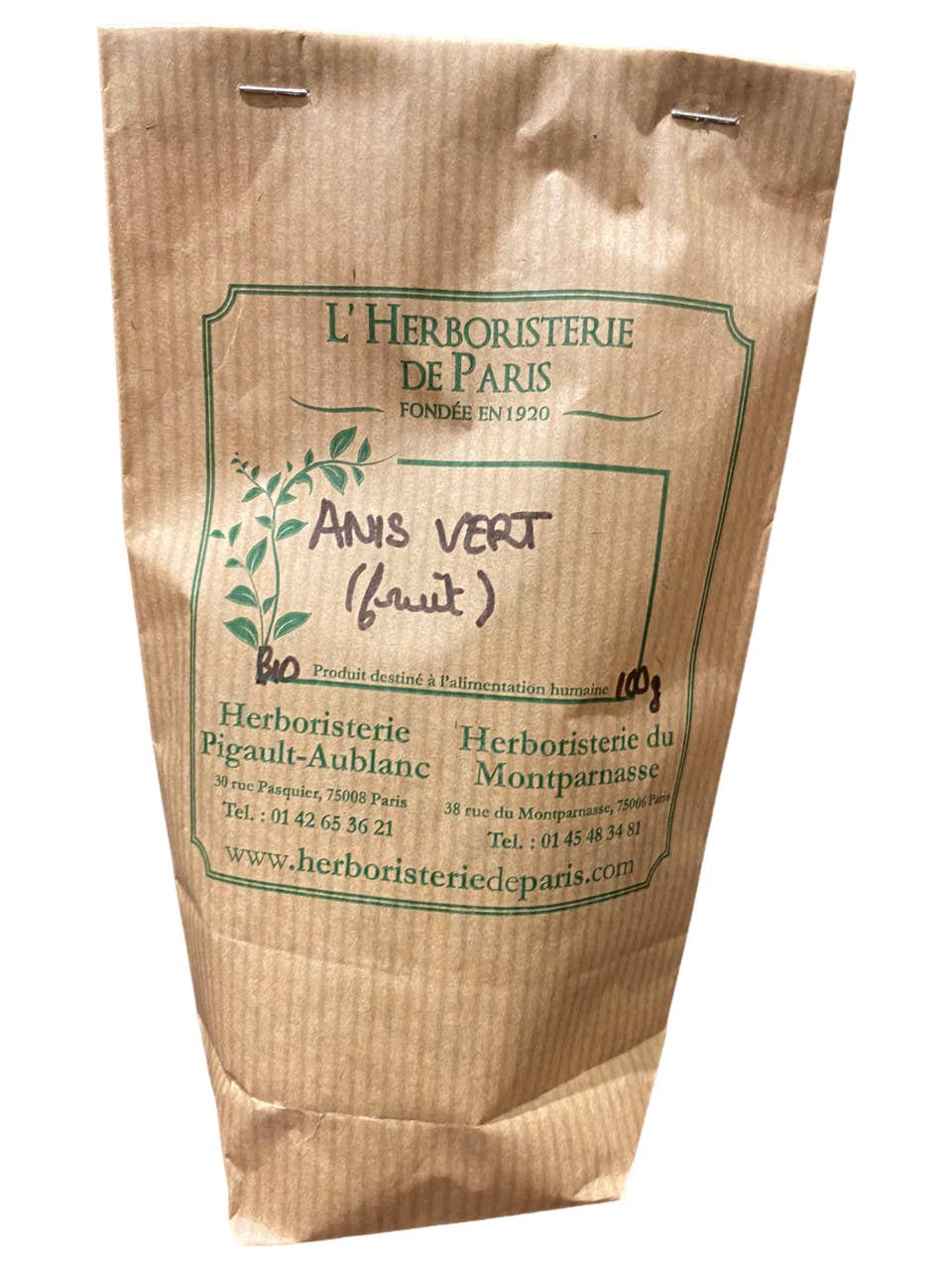 L'HERBORISTERIE DE PARIS - Wholesale Herbs - ORGANIC GREEN ANISE FRUIT 100g Herboristerie de Paris0
