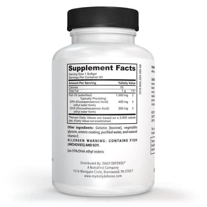 Nutrafirst, Inc - Wholesale Oral Supplement/Vitamin - Omega 3 Enteric Coated Fish Oil Triple Strength EPA&DHA