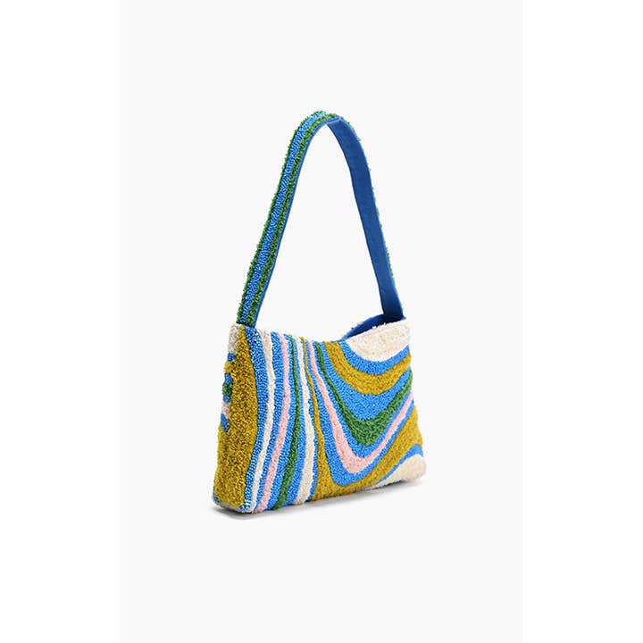 America & Beyond - Wholesale Shoulder Bag - Women's - Oceanic Waveform Shoulder Bag
