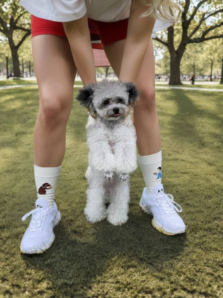 White Best Creative Socks For Pet Lovers, 2 Pairs-8 Looks! for wholesale on Faire7