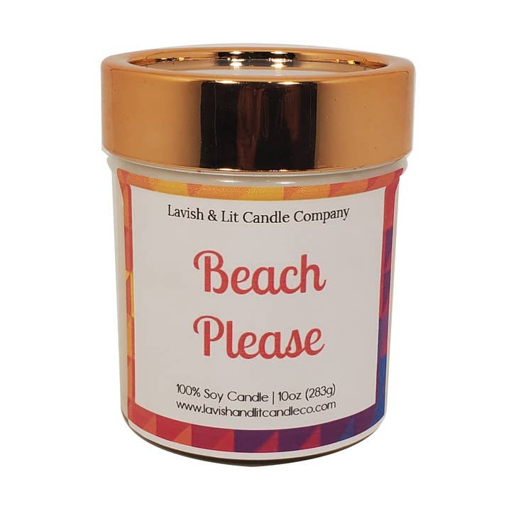 Beach Please - Bougie parfumée pour la vente par Lavish & Lit Candle Company