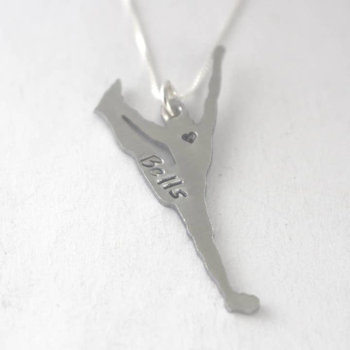 Personalisierte Silberne Cheerleader-Trainer-Halskette Geschenk für den Großhandel von The Silver Diva