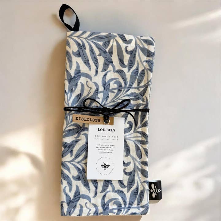 William Morris Willow Bough Reusable Dish Cloth for wholesale by Lou Bees