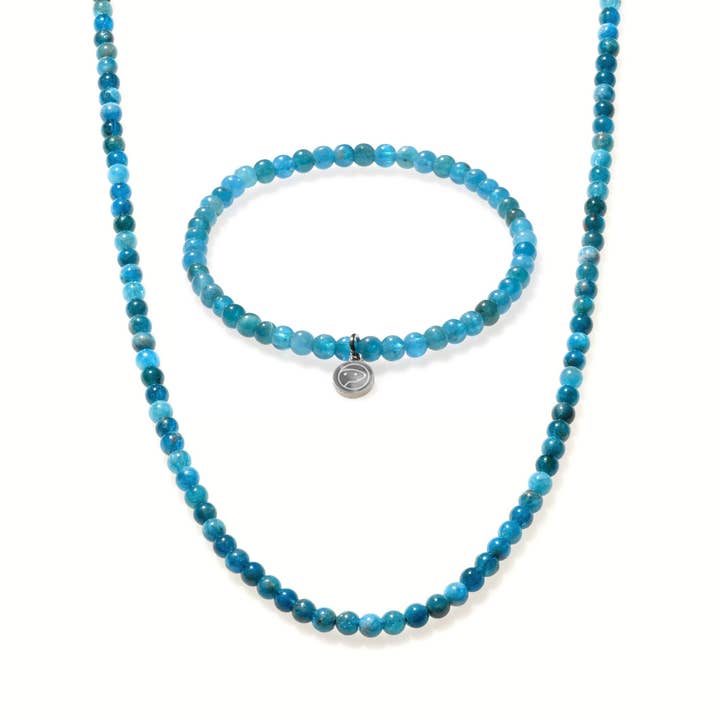 Blå Apatit Pärlduo Mini för wholesale av Otter Spirit