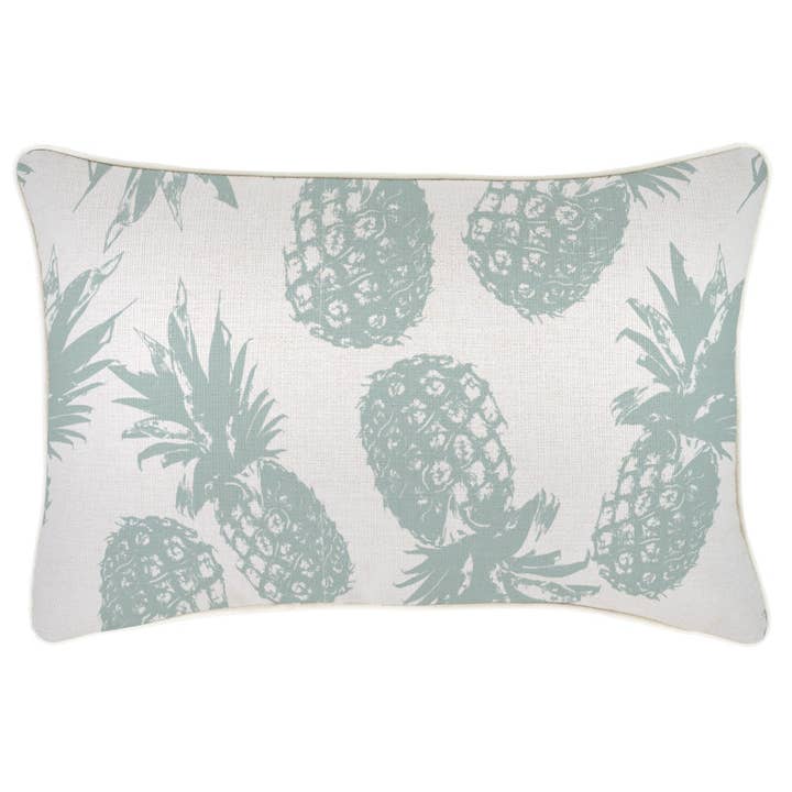 Pudebetræk-Med rør-ananas Seafoam-35cm x 50cm for engroshandel hos Escape To Paradise