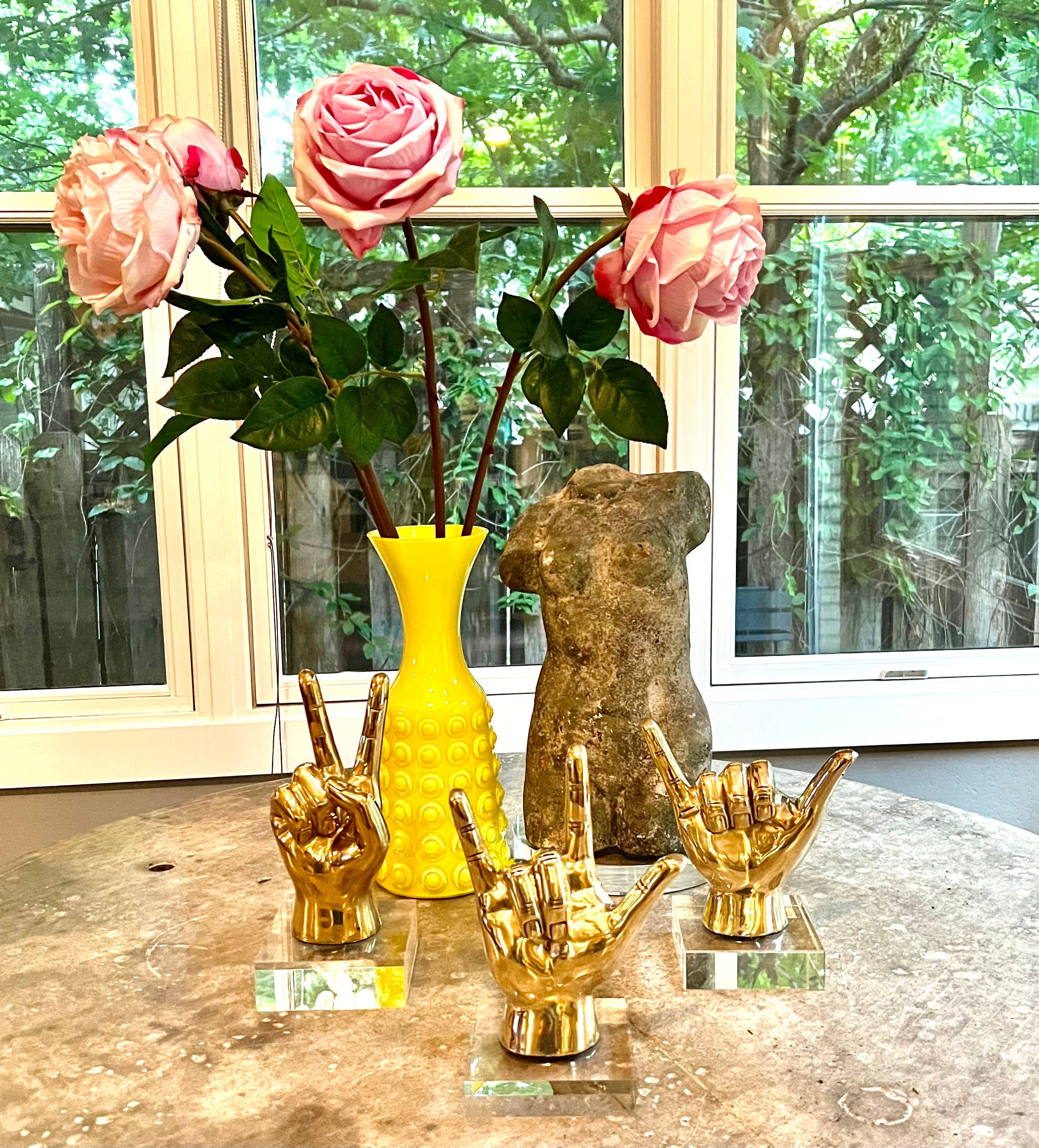 PRIZE - Wholesale Sculpture - The "I Love You" Hand Sign Sculpture in Brass11