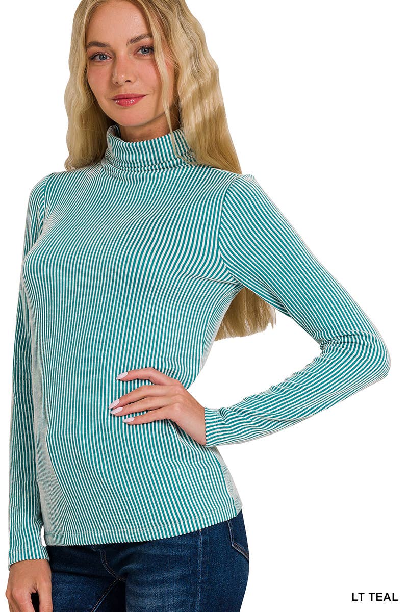 42POPS - Wholesale Knit Top - Women's - '._ Ribbed Turtle neck Top As shown22