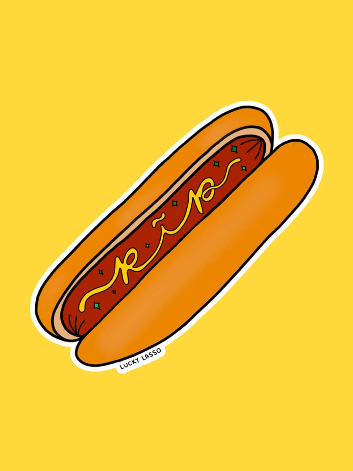 Dollar Dog sticker for wholesale by Lucky Lasso