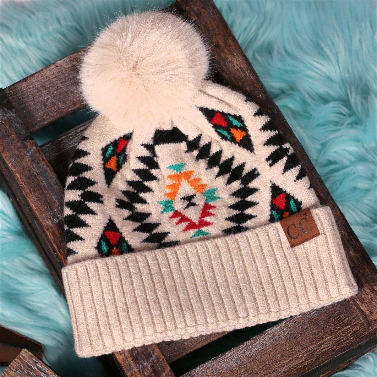 Truly Contagious - Wholesale Beanie - Women's - CC Southwest Print Beanie ( HAT-3001 )14