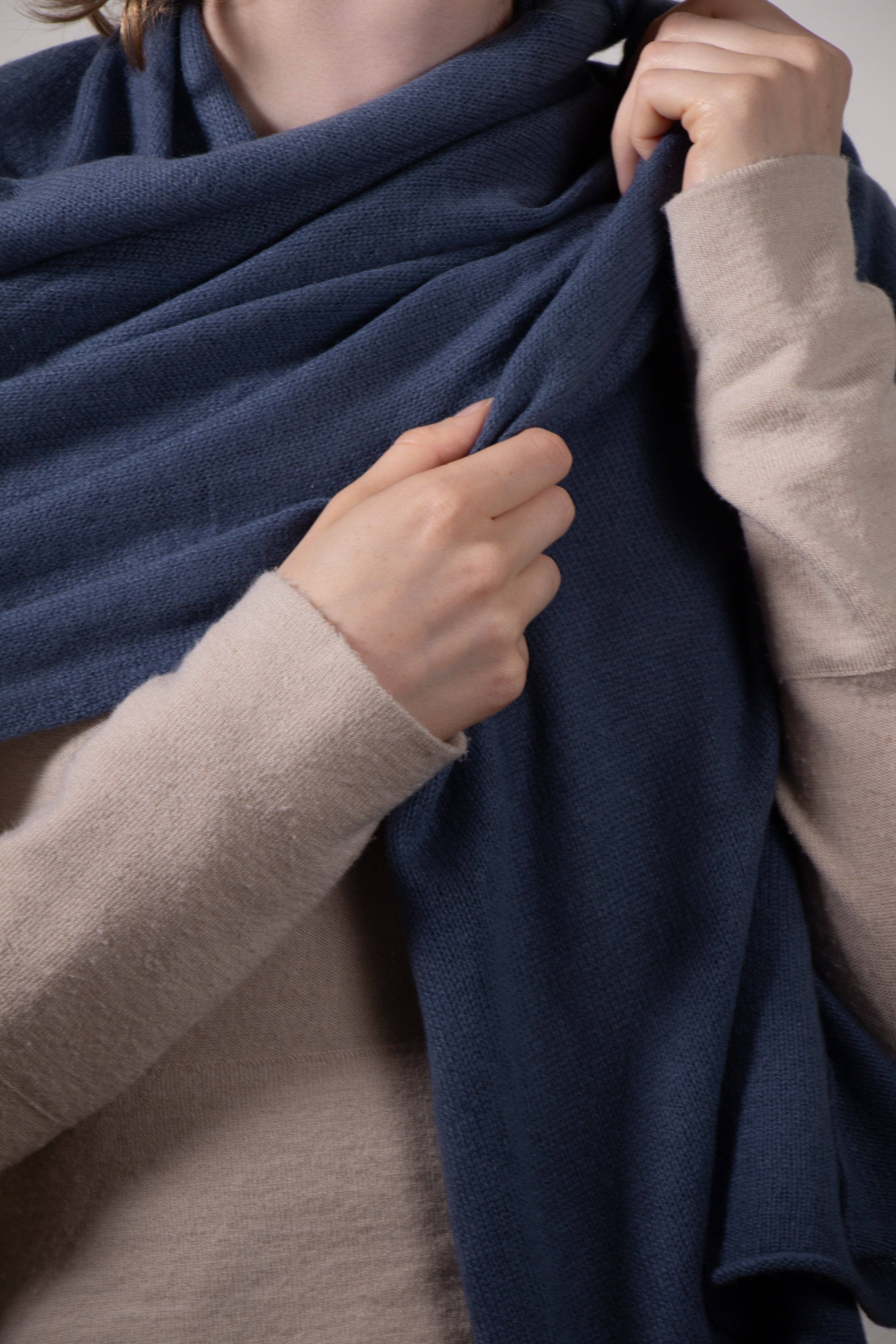 elenomad - Wholesale Scarf - Unisex - LOOSE EDGE - 100% Pure Cashmere Knitted Wrap Scarf , 60*180 cm9