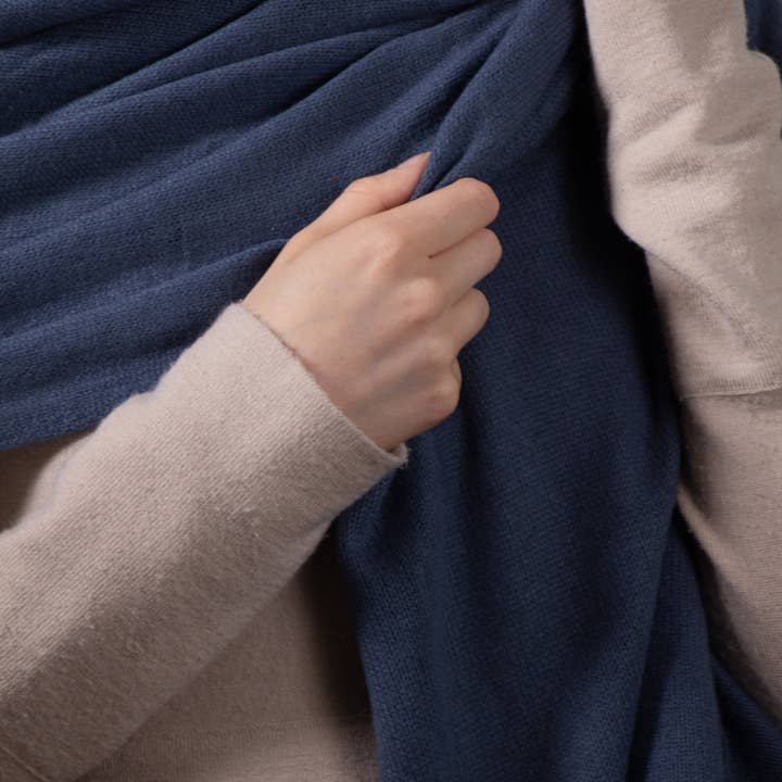 elenomad - Wholesale Scarf - Unisex - LOOSE EDGE - 100% Pure Cashmere Knitted Wrap Scarf , 60*180 cm9