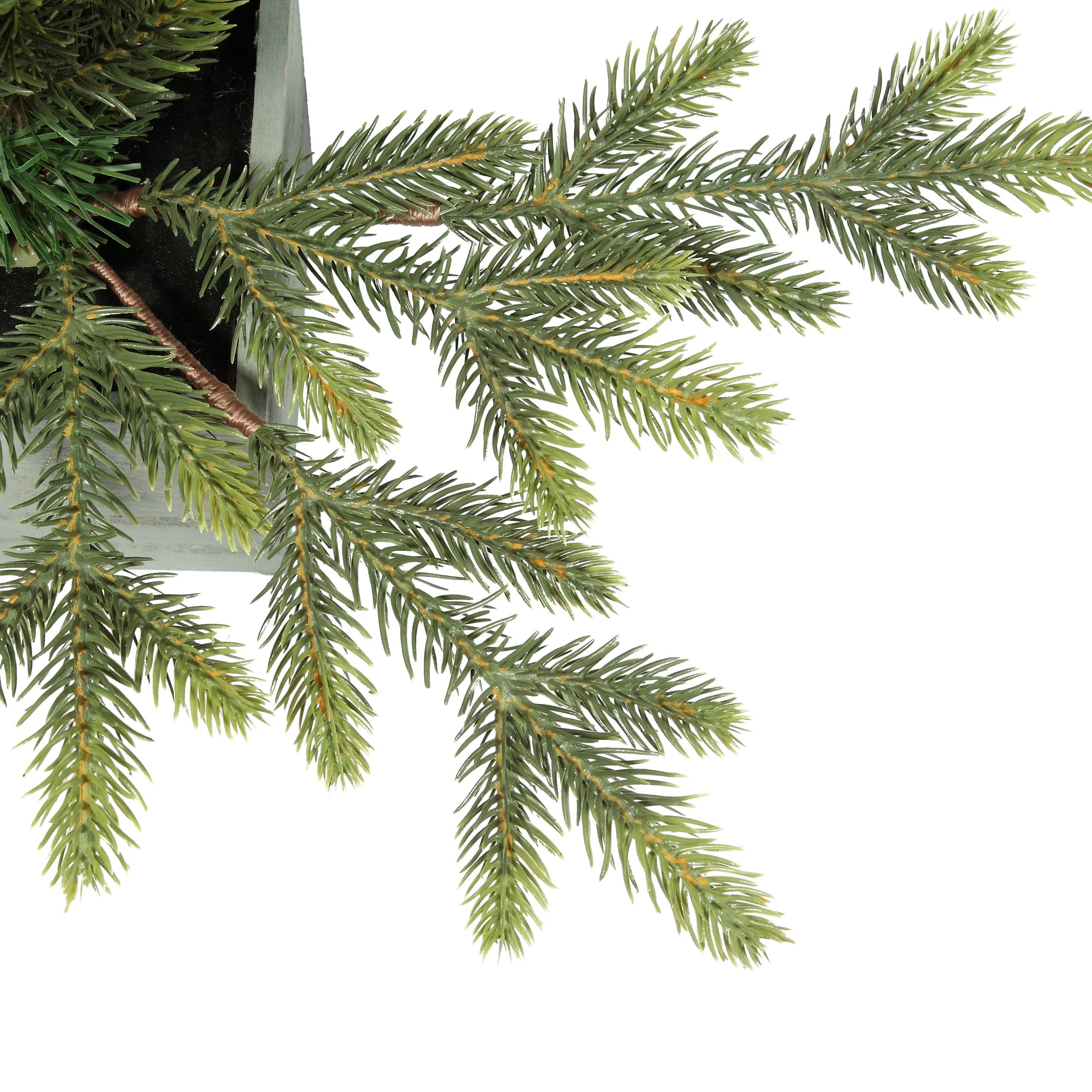 Haute Decor - Wholesale Artificial Christmas Tree - 30 Inch Prelit Fraser Fir Potted Tree in Wooden Pot1