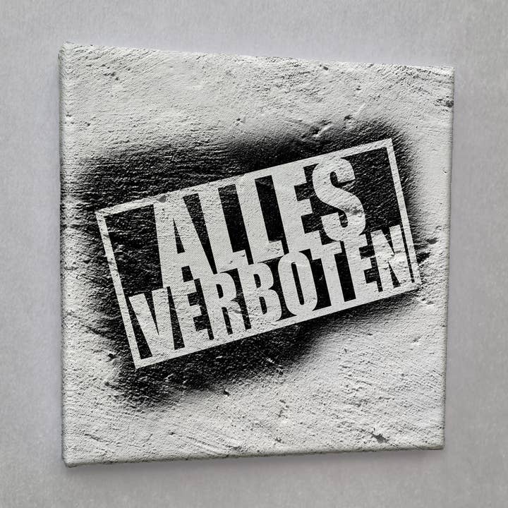 #01056 All Banned Street Art Canvas Print for wholesale by Eicie