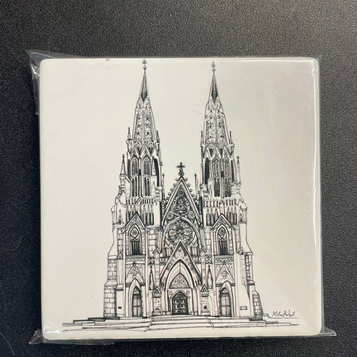 St. Patrick's Cathedral - NYC - Coaster Set for wholesale by KLoRebel Art Co.