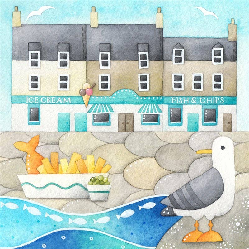 Natural Partners Limited - Wholesale Everyday Greeting Card - Greeting Card Fish and Chips0