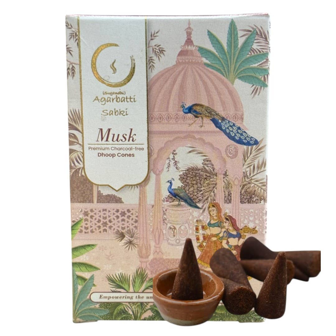 Pacific Trading - Vendita all'ingrosso Incensi - Coni di Incenso Dhoop Profumati al Muschio0