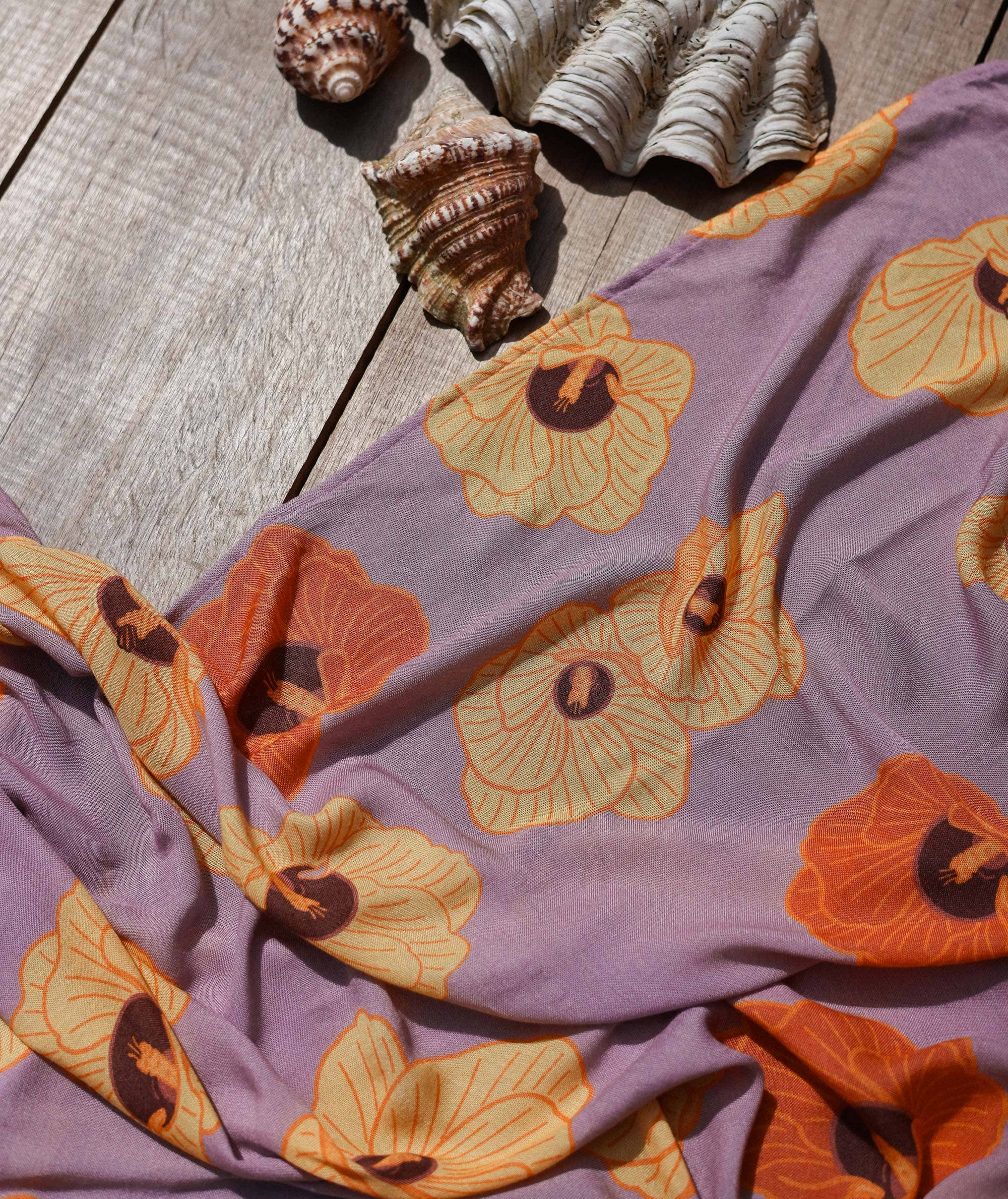 Tag Aloha Co. - Wholesale Swim Cover Up - Women's - Hau Blossom Pareo4