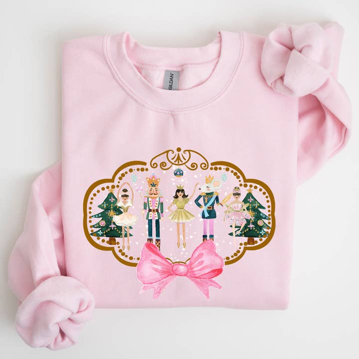 Refinery Number One LLC - Wholesale Graphic Sweatshirt - Women's - Nutcracker, Christmas, Sugar Plum Fairy Ballerina Sweatshirt