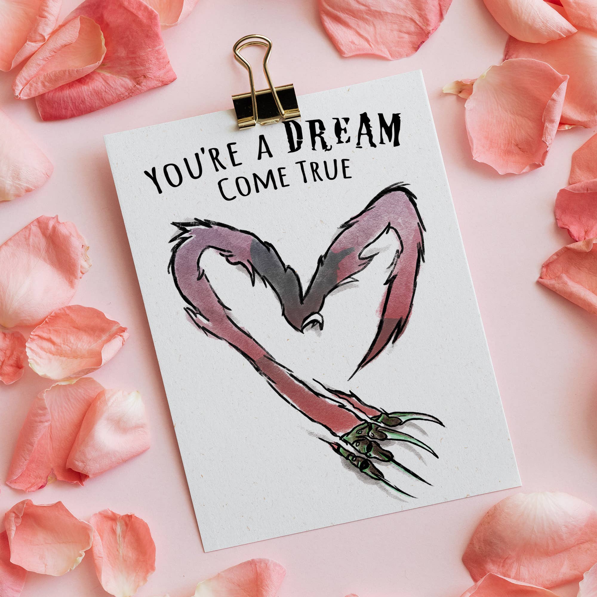 Aaron Millard Illustration - Venta al por mayor Tarjetas de amor - «Sueño hecho realidad» - Tarjeta de amor de Bad Dream Street Horror3