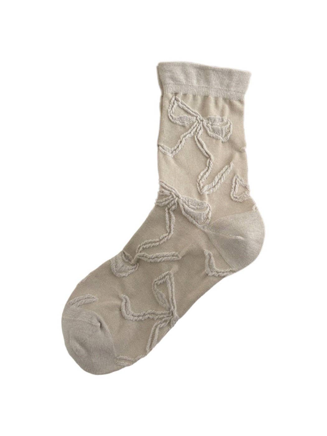 Funkyrel® Atzbranding Limited - Wholesale Socks - Women's - Rufia - Cute Mid-calf Socks with Bow Patterns7