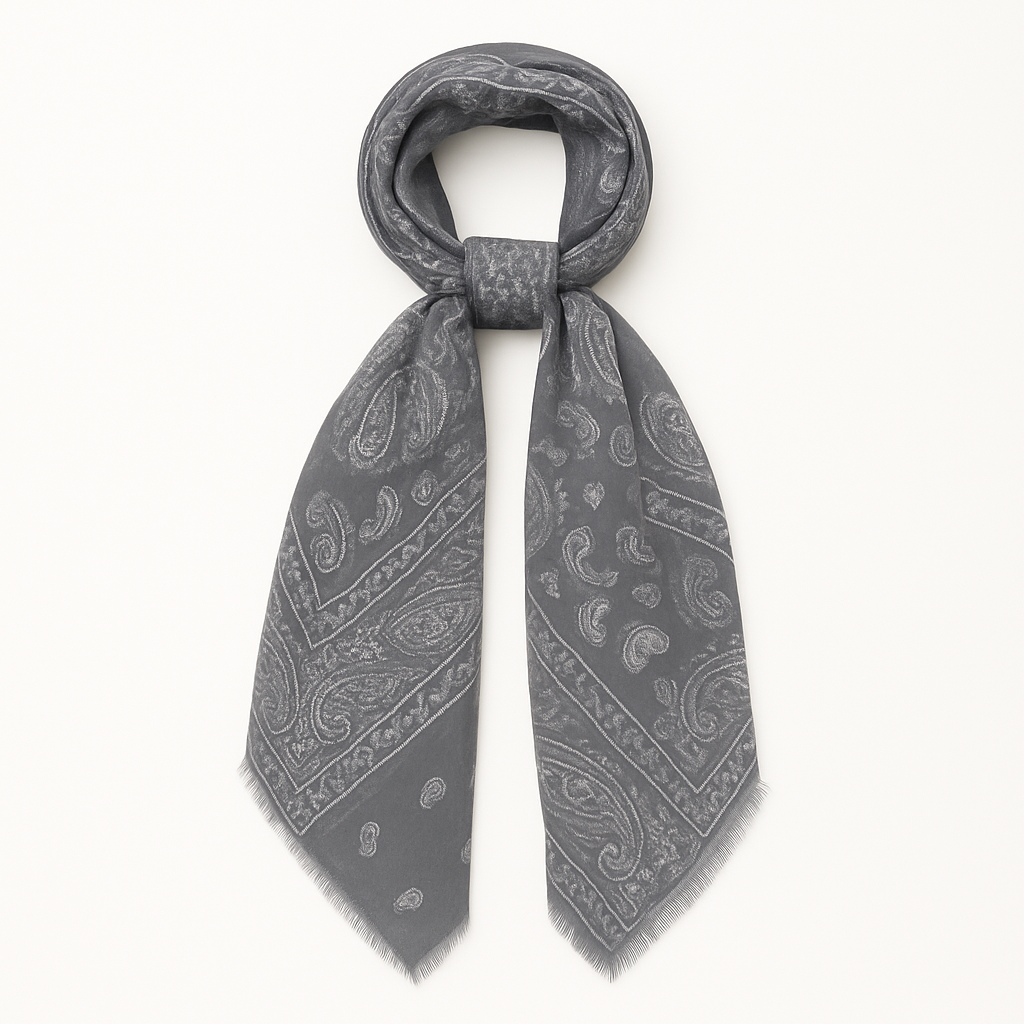 Blue Pacific - Wholesale Scarf - Women's - Vintage Paisley Cashmere Blend Neckerchief3