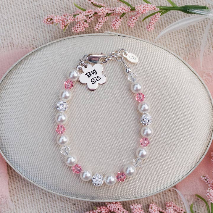 Big Sis Prata de Lei Big Irmã Pulseira Criança Big Sister por atacado de Cherished Moments