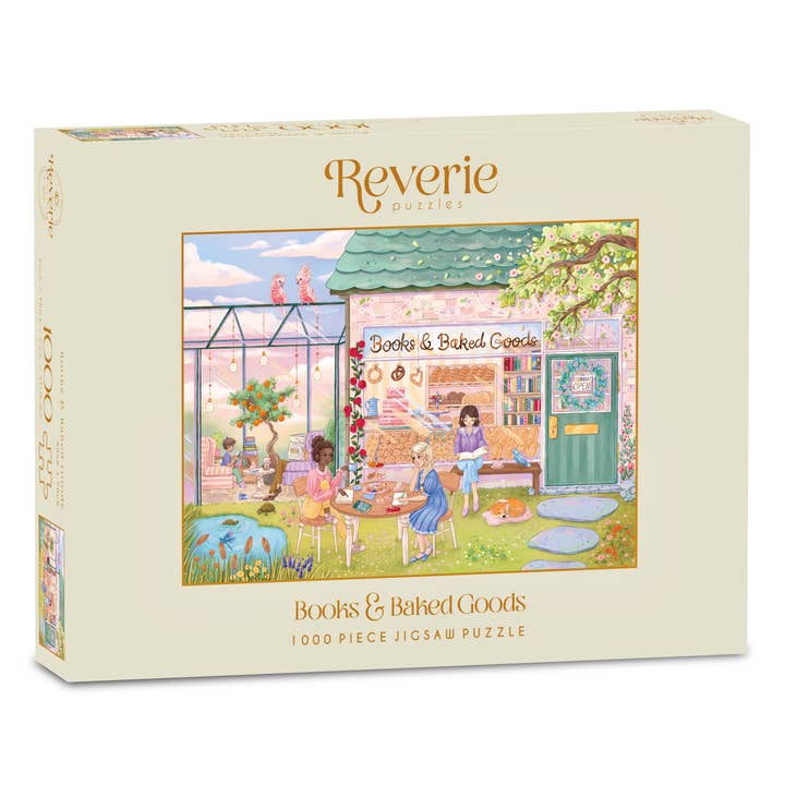 Books & Baked Goods Jigsaw Puzzle (1000 Pieces) for wholesale by Reverie Puzzles
