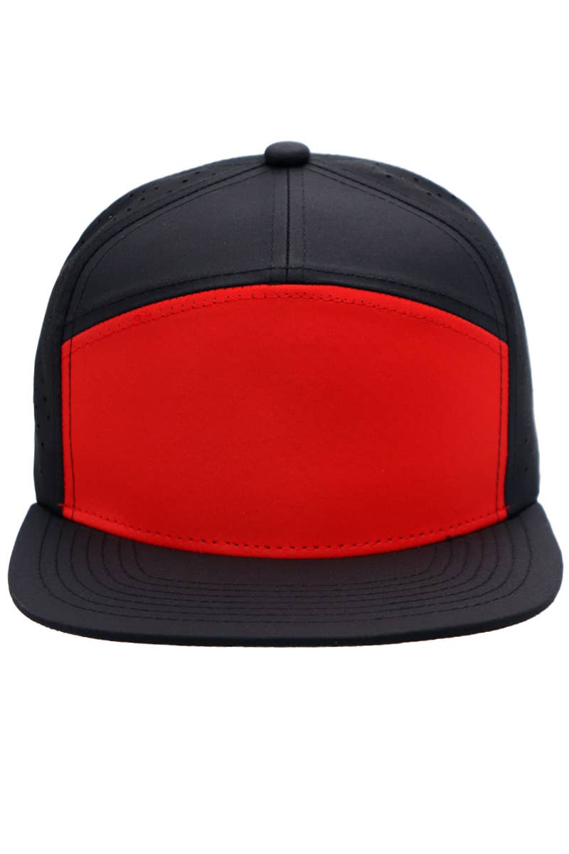 Cap Zone – Boné - Unissexo por atacado – Boné Snapback 7 Painéis com Frente Colorida e Perfurações Digitais7