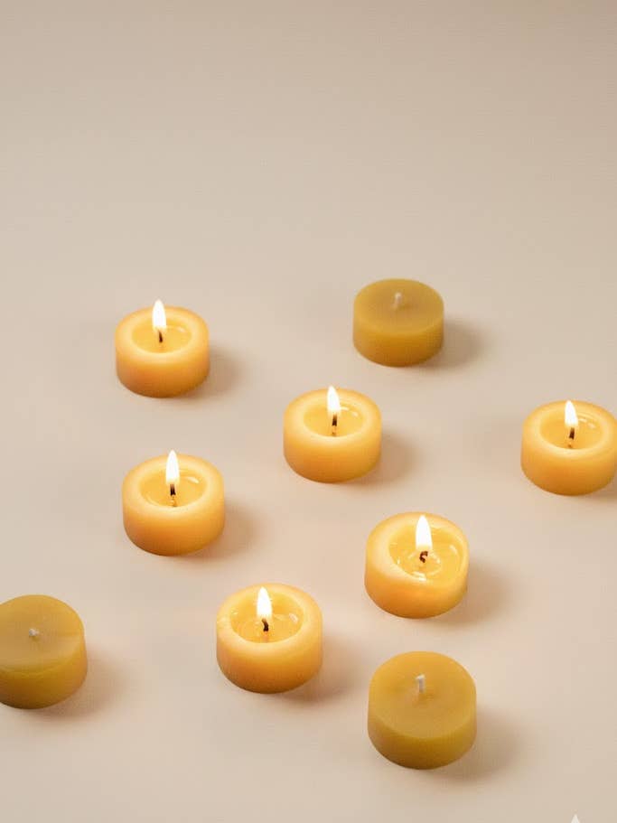 Bougies chauffe-plat en cire d'abeille pure pour la vente par Candle Stork