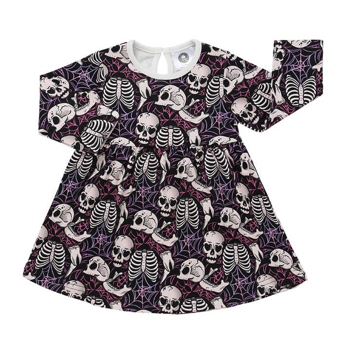 Cute to the bone girls Dress for wholesale by Metallimonsters