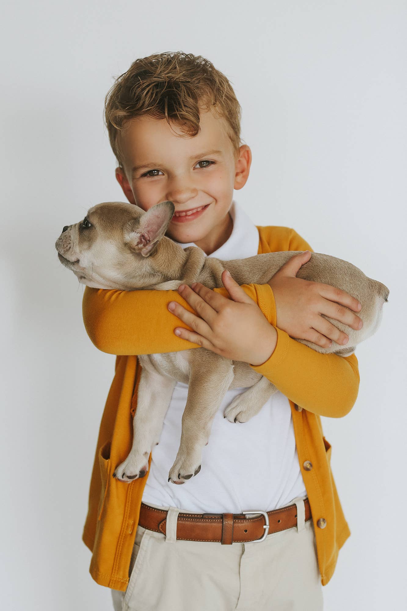 Navy Fields - Vente Cardigan – enfant - Cardigan moutarde5