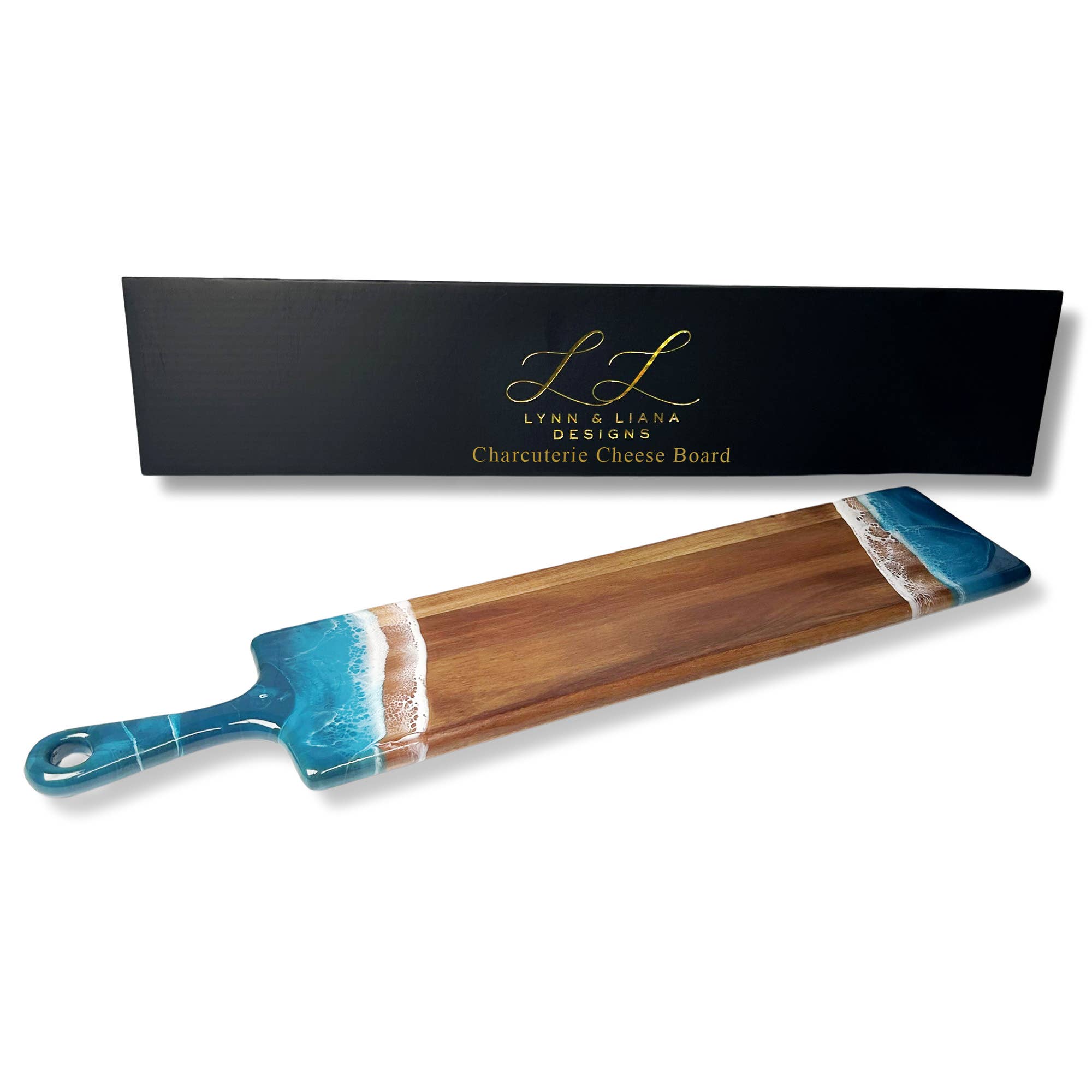 Lynn & Liana Designs - Vente Plateaux décoratifs - Planche à fromage/charcuterie en résine - Baguette 12,7 x 61 cm SANS TARIFS !15