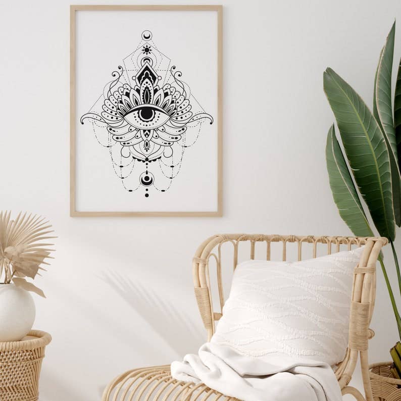 Paul Family Designs - Wholesale Art Print - Esoteric Eye Mandala Print 4x60