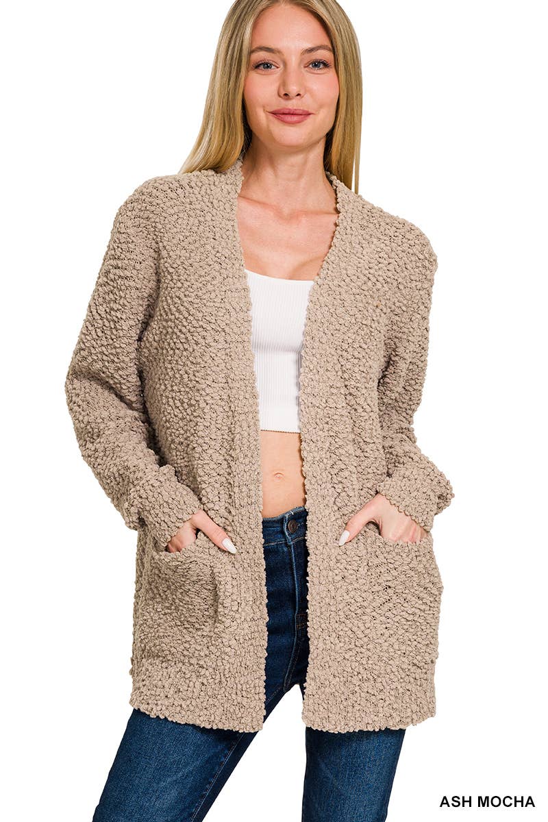 42POPS - Wholesale Cardigan - Women's - Popcorn Sweater Cardigan w/ Pockets21