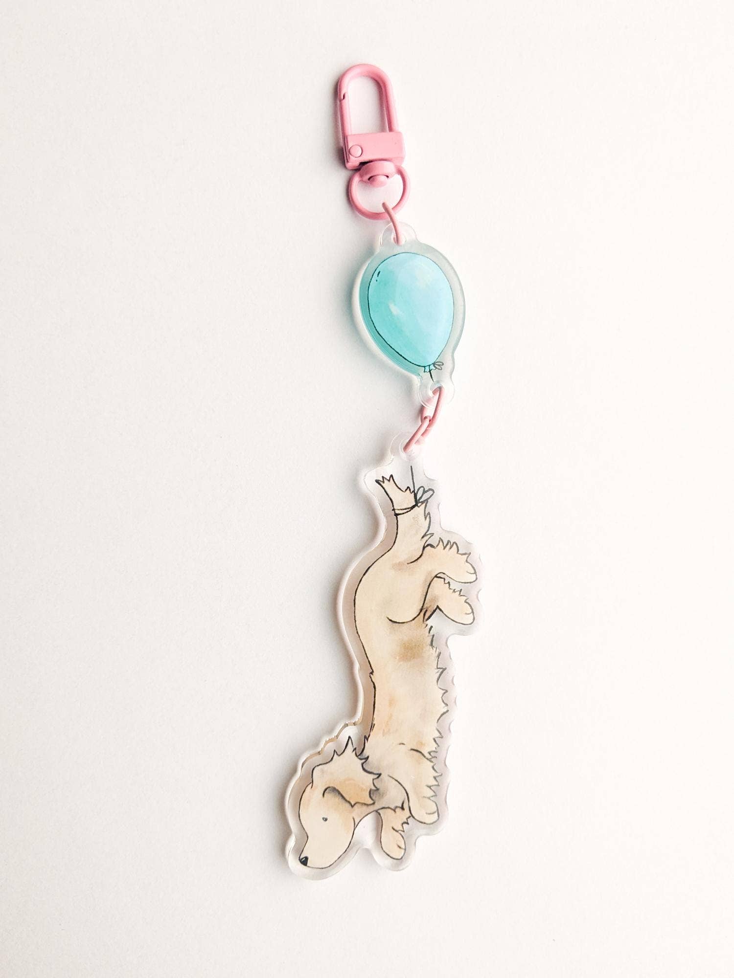 Jasper and Ruby - Wholesale Keychain - Unisex - Acrylic Dachshund with Balloon Keychain6