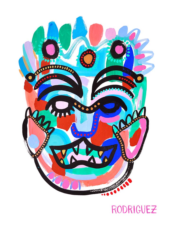 XULU Beautiful Monster Print for wholesale by Marianne Angeli Rodriguez Gallery