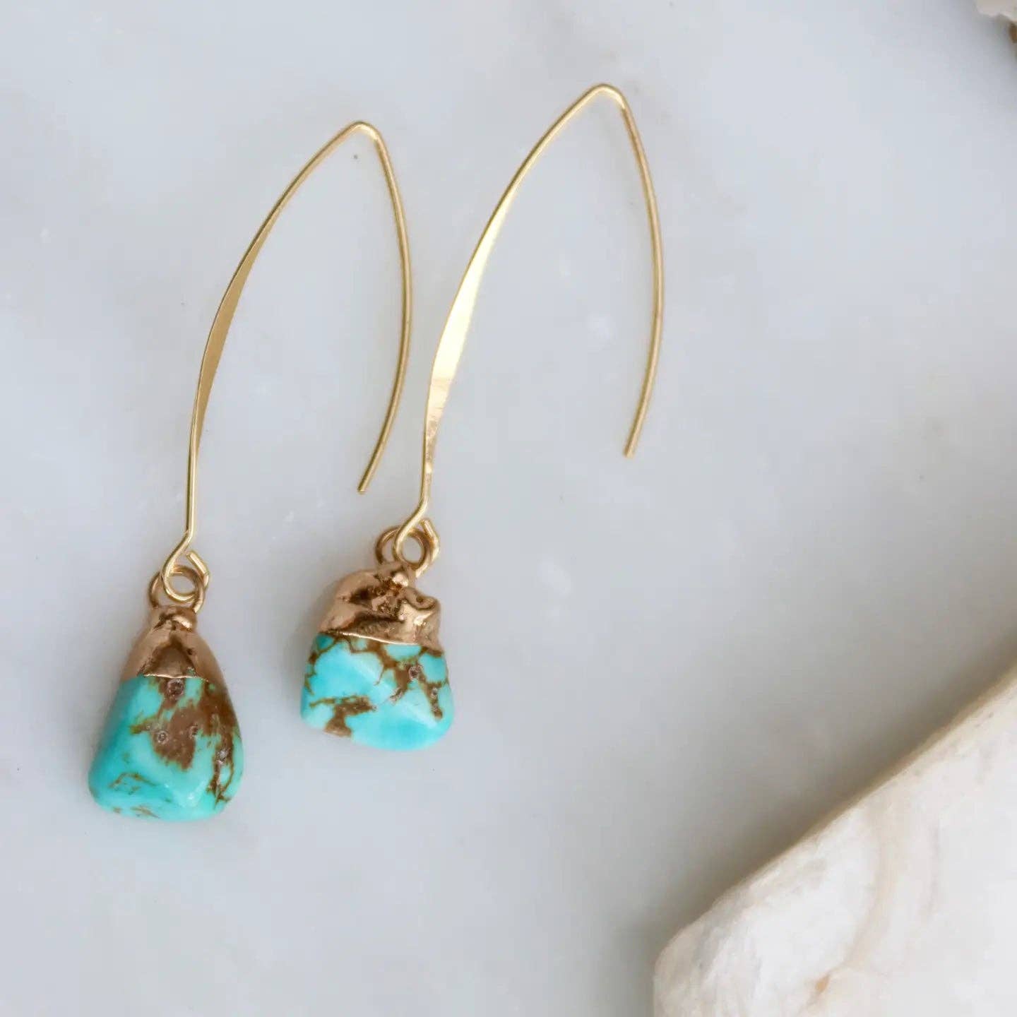 Mesa Blue - Wholesale Dangle Earrings - Turquoise Nugget Drop Earrings0