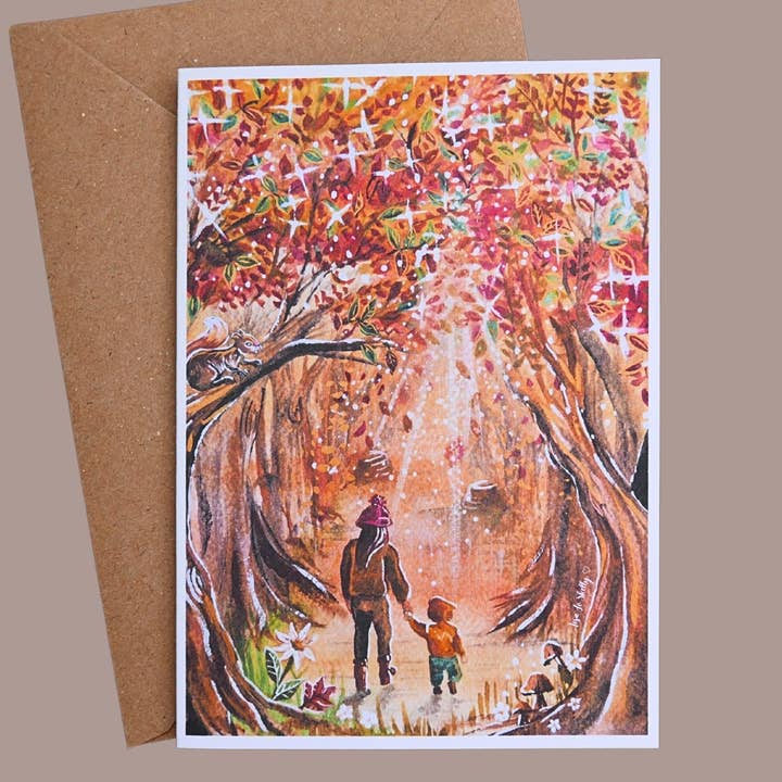 Greetings Card 'Walk in The Woods' for wholesale by ReKINDle By Lisa