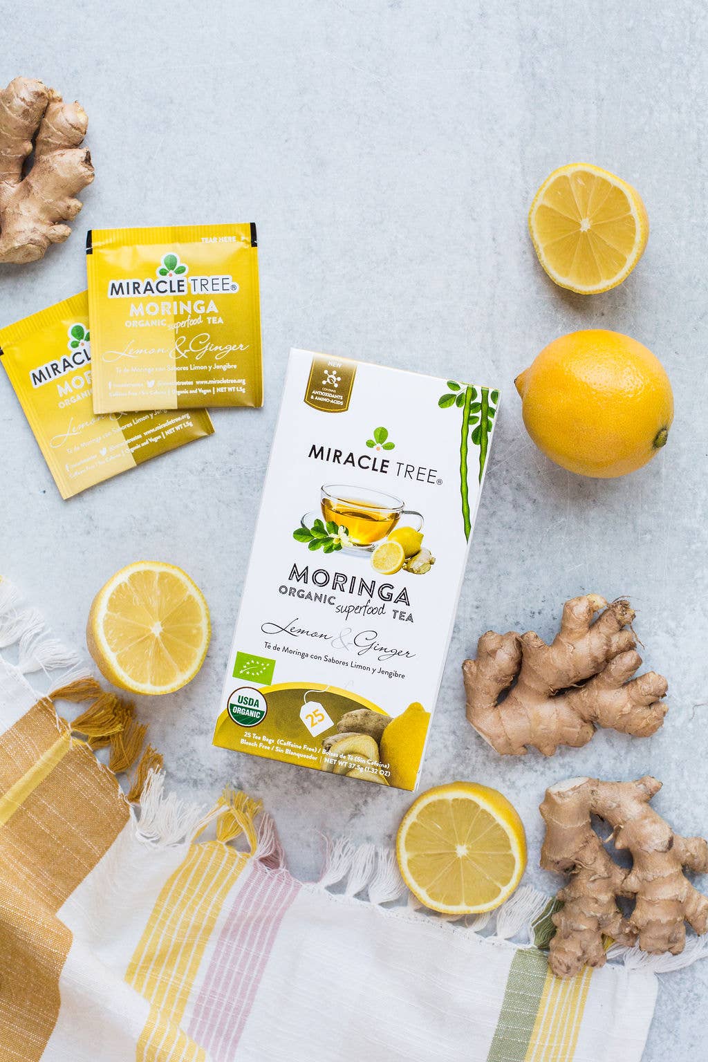 Miracle Tree - Wholesale Tea Bags - Organic Moringa Tea: Lemon & Ginger8