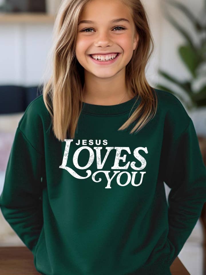 Felpa Grafica per Bambini "Gesù Ti Ama" per la vendita all'ingrosso da parte di COLORBEAR