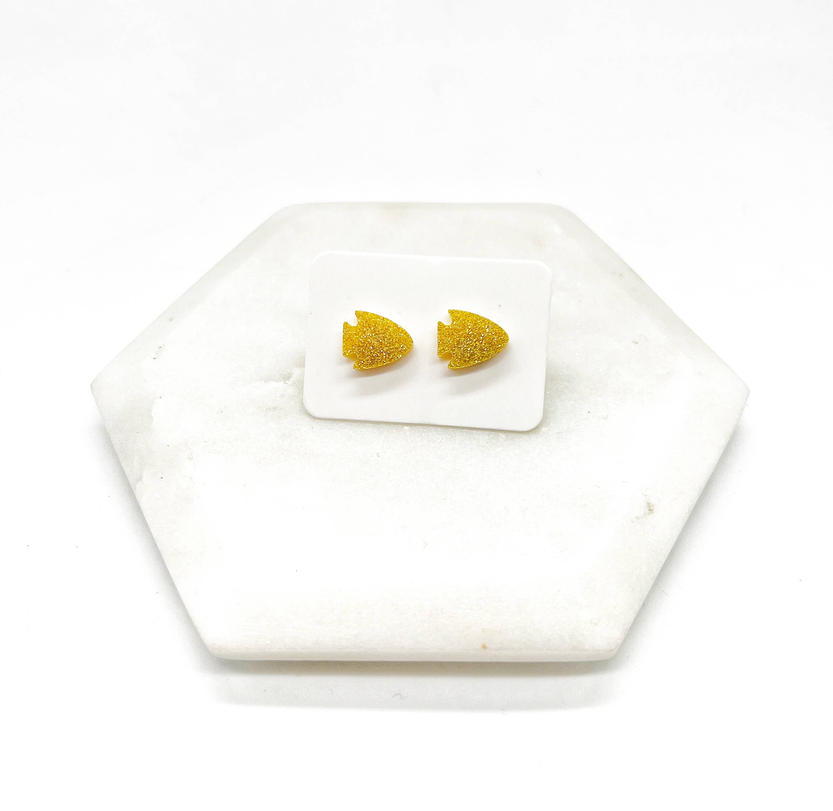 Baubles by B - Wholesale Stud/Post Earrings - Gold Arrowhead KC Kansas City Chiefs Game Day Stud Earring8