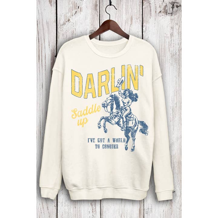 HRTandLUV – Engroshandel Grafisk Sweatshirt - Dame – DARLIN SADDLE UP MINERALSWEATSHIRTS3