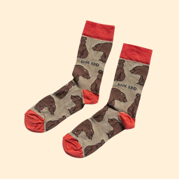 Bare Kind Socks – Engroshandel Strømper - Unisex – Himalaya Bear Sokker | Bambussokker | Brune sokker