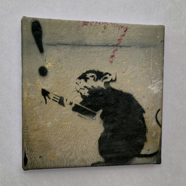 #00392 rat Street Art Tela por atacado de Eicie