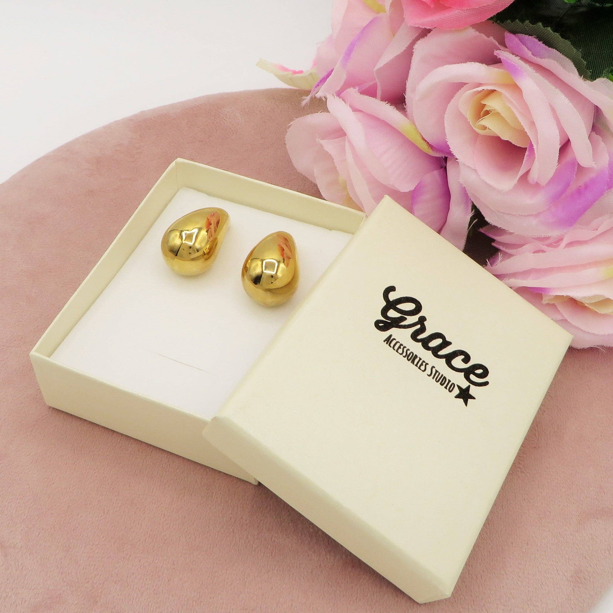 Daemon srls – Engroshandel Hængeøreringe og creoløreringe – DROP 4 størrelser - rustfrit stål ~ par tunge dråbeøreringe5