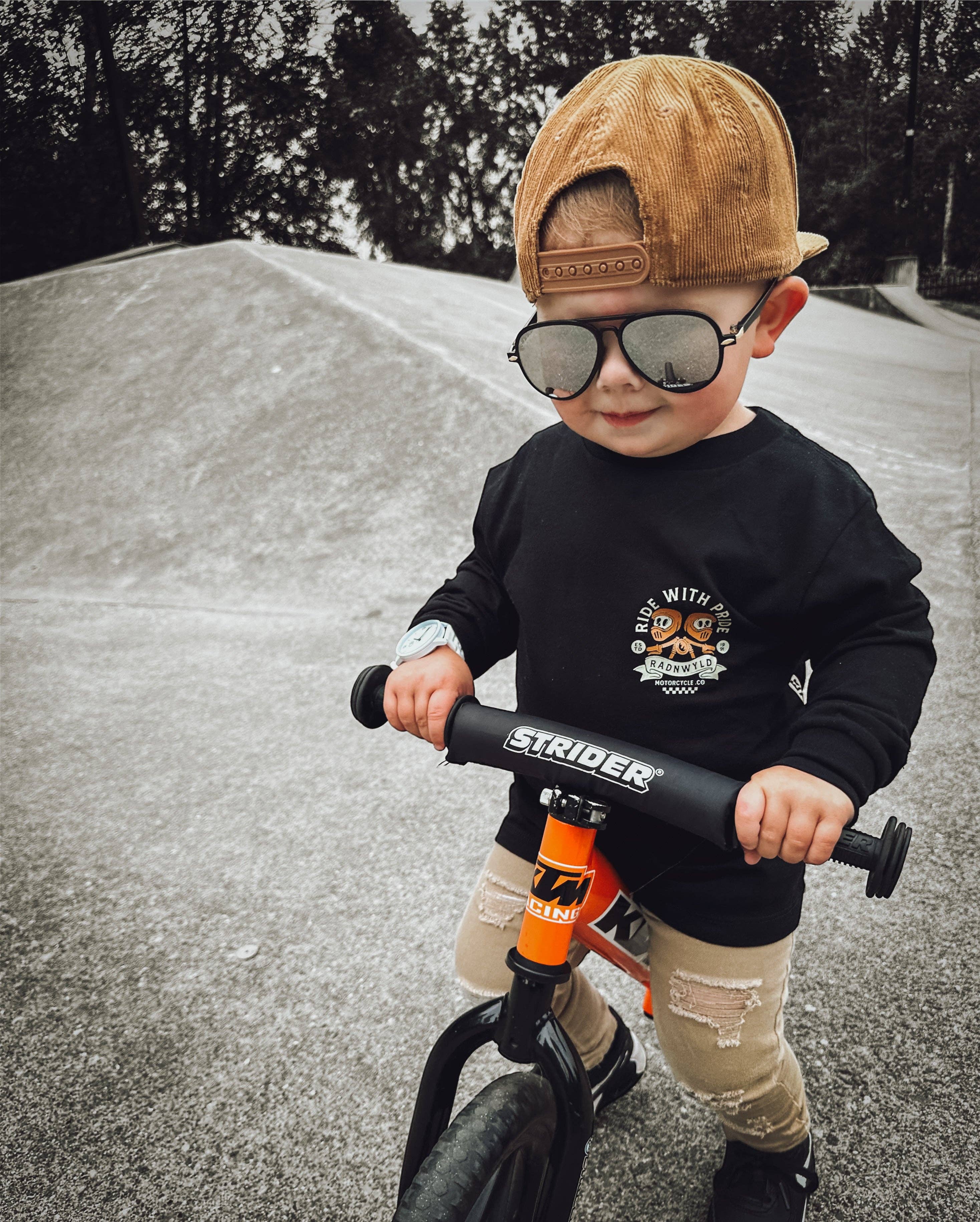 RadnWyld - Wholesale Screen Printed T-Shirt - Kids - Ride with Pride Long Sleeve1