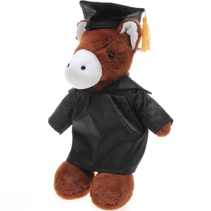 Graduation Animals—Horse 11" met aangepaste opdruk voor wholesale door Plushland
