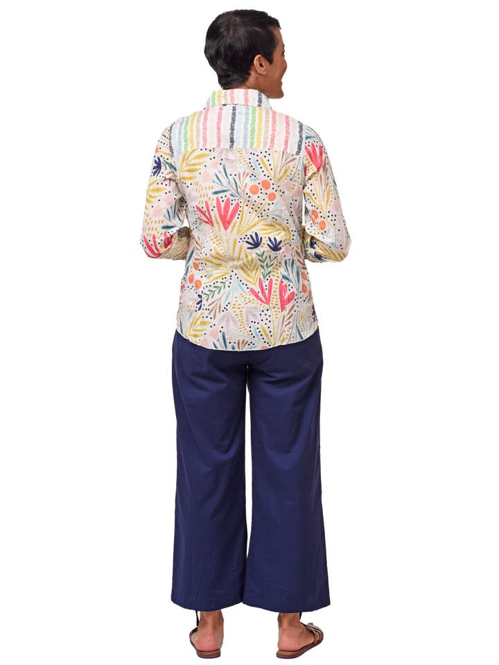 Tulip Clothing - Wholesale Button Down Shirt - Women's - CV1087 Gretchen Button Down in Whimsy